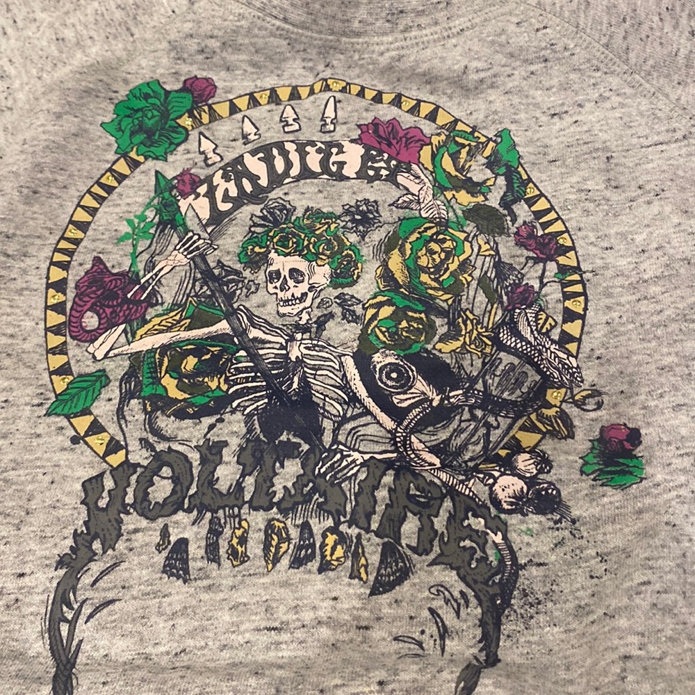 New with tags Zadig and Voltaire Skelton skull sweatshirt kids size 10a